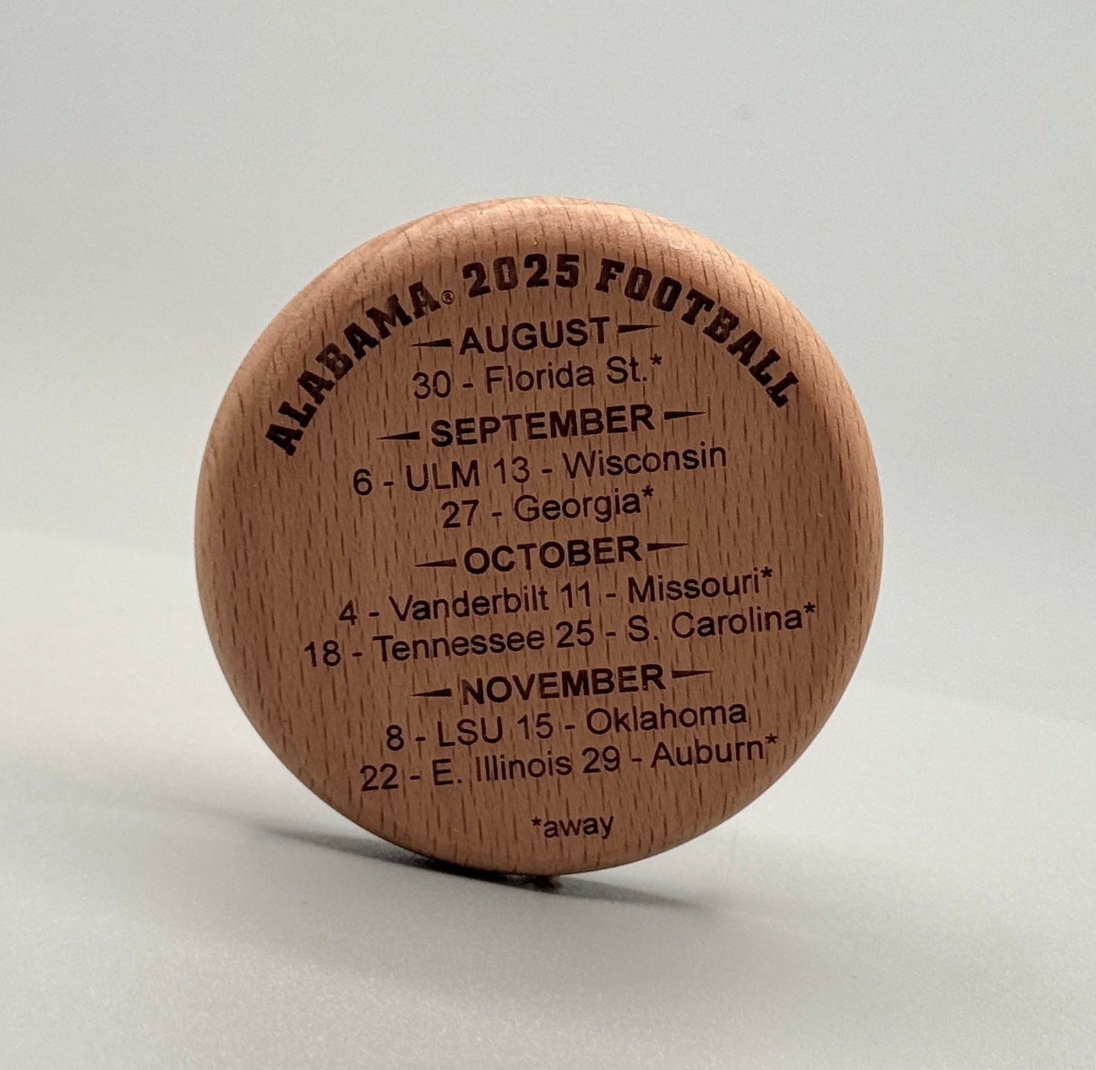 Football Schedule Coin